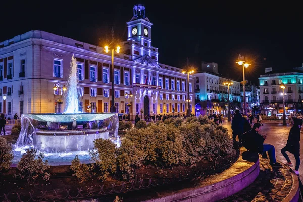 Praça da Puerta del Sol em Madrid — Fotografia de Stock