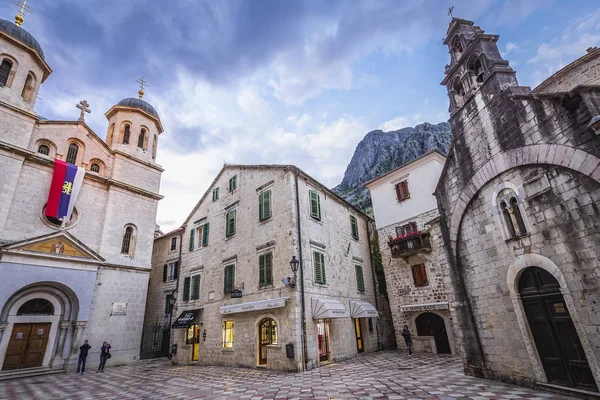 stock image St Luke and St Nicholas churches in Kotor