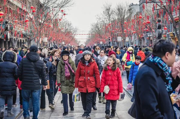 Pekin 'deki Qianmen ticaret bölgesi — Stok fotoğraf