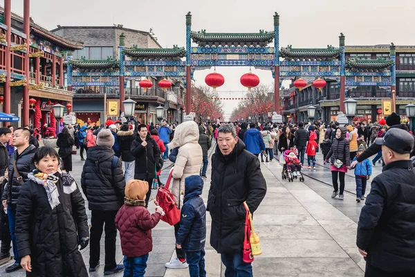 Pekin 'deki Qianmen ticaret bölgesi — Stok fotoğraf