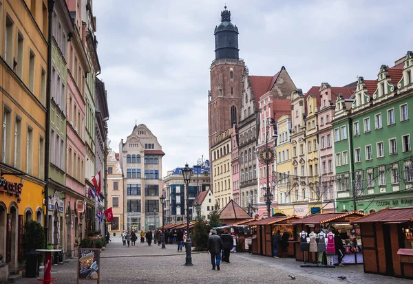 Mercado de Navidad en Wroclaw — Foto de Stock