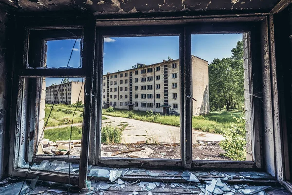 Ciudad abandonada de Skrunda en Letonia — Foto de Stock