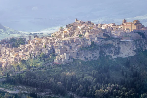 Calascibetta on Sicily Island — Stock Photo, Image