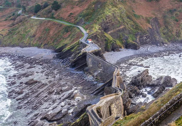 Weg zur Gaztelugatxe-Insel — Stockfoto