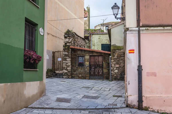 Strade Strette Case Nella Parte Storica Della Città Gijon Spagna — Foto Stock