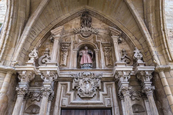 Detaljer Romersk Katolska Kyrkan Saint Vincent San Sebastian Baskien — Stockfoto