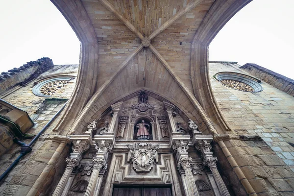 Detaljer Romersk Katolska Kyrkan Saint Vincent San Sebastian Baskien — Stockfoto