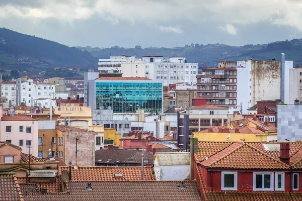 Uitzicht Vanaf Santa Catalina Landtong Cimavilla Wijk Van Gijon Stad — Stockfoto