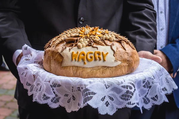 Traditional Homemade Bread Name Villages Polish Annual Harvest Festival Called — Stock Photo, Image