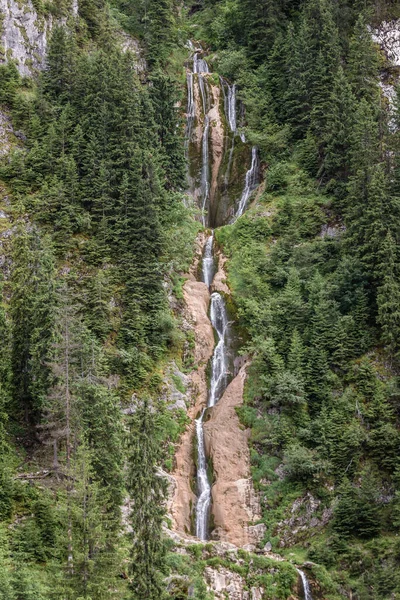 Vista Sobre Cailor Cascada Cachoeira Localizada Parque Nacional Rodna Mountains — Fotografia de Stock