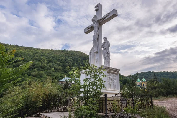 Large Cross Saharna Monastery Saharna Village Moldova — Stock Photo, Image