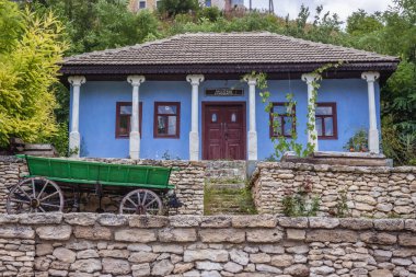 Exterior view of a museum building in Orheiul Vechi natural and historical complex near Trebujeni village, Moldova clipart