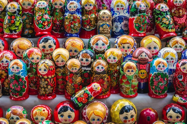 Bonecas Matrioska Pequeno Mercado Pulgas Centro Cidade Chisinau Moldávia — Fotografia de Stock