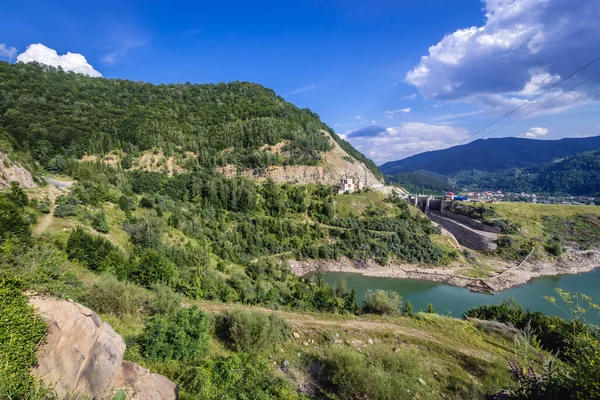 Siriusjön Sett Utifrån Utsiktsplats Intill Vägen Ovanför Siriu Dammen Rumänien — Stockfoto
