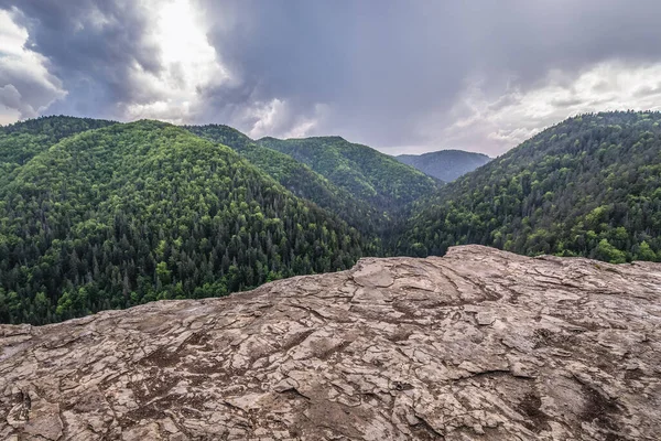 Vista Desde Llamado Mirador Rocoso Tomasovsky Vyhlad Slovak Paradise Park — Foto de Stock