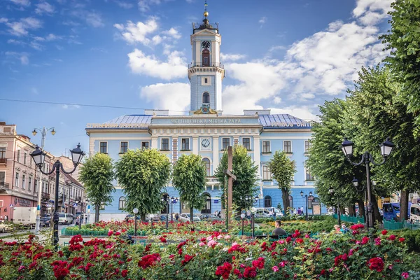 Chernivtsi Ukraine June 2017 Front Facade Town Hall Chernivtsi City — Stock Photo, Image