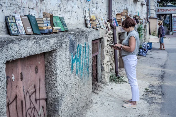 Chisinau Moldova July 2019 Old Books Sale Street Chisinau City — 图库照片