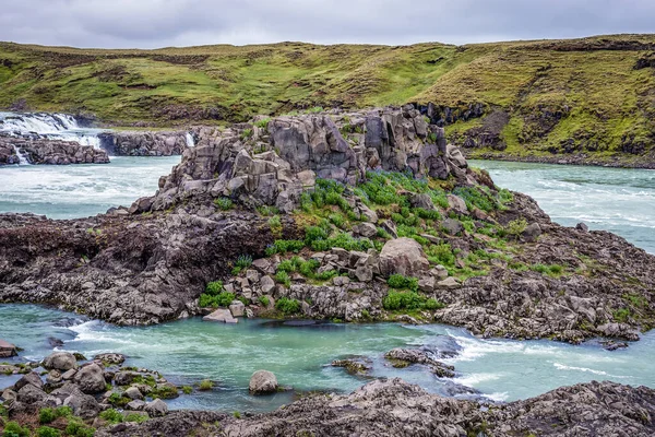 Καταρράκτης Urridafoss Στον Ποταμό Thjorsa Στην Ισλανδία — Φωτογραφία Αρχείου