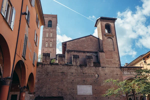 Vista Exterior Basílica San Giacomo Maggiore Parte Histórica Ciudad Bolonia — Foto de Stock