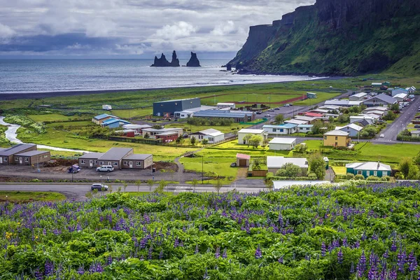 Vik Myrdal Islândia Junho 2018 Vik Myrdal Aldeia Mais Sul — Fotografia de Stock