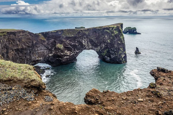 Famous Rock Formation Dyrholaey Cape South Region Iceland — Stock Photo, Image