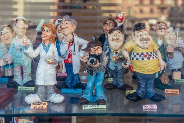 Bologna Italy October 2019 Display Gift Shop Funny Figures Different — Stock Photo, Image