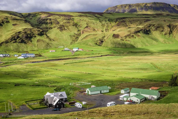 Vik Myrdal Iceland June 2018 Aerial View Aurora View Point — 스톡 사진