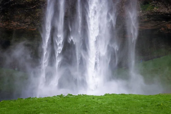 Διάσημος Καταρράκτης Seljalandsfoss Μέρος Του Ποταμού Seljalands Που Έχει Την — Φωτογραφία Αρχείου