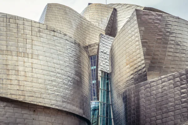 Bilbao Spain January 2019 Facade Famous Guggenheim Museum Bilbao City — Stock Photo, Image