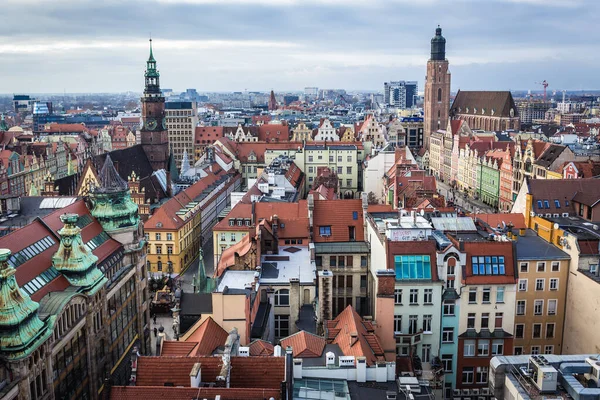 Wroclaw Polônia Dezembro 2019 Vista Aérea Chamada Ponte Das Bruxas — Fotografia de Stock