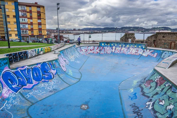 Gijon Spanje Januari 2019 Skatepark Santa Catalina Headland Gijon Noordwest — Stockfoto