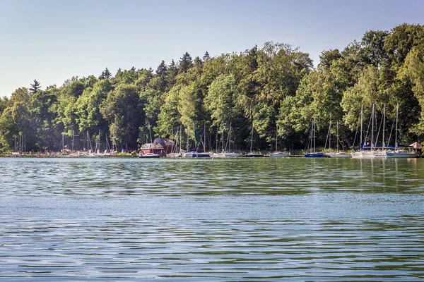 Nakielno Polsko Června 2019 Letecký Pohled Jezero Bytyn Wielki Vesnice — Stock fotografie