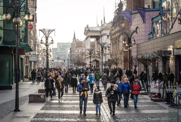 Wroclaw Pologne 1Er Décembre 2019 Des Gens Marchent Sur Rue — Photo