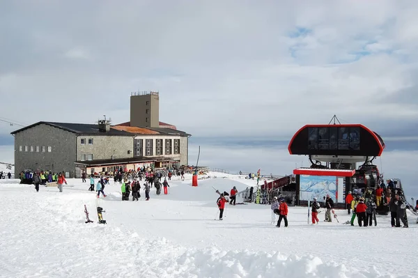 Tatranska Lomnica Slovaquie Janvier 2018 Vue Station Téléphérique Skalnate Pleso — Photo