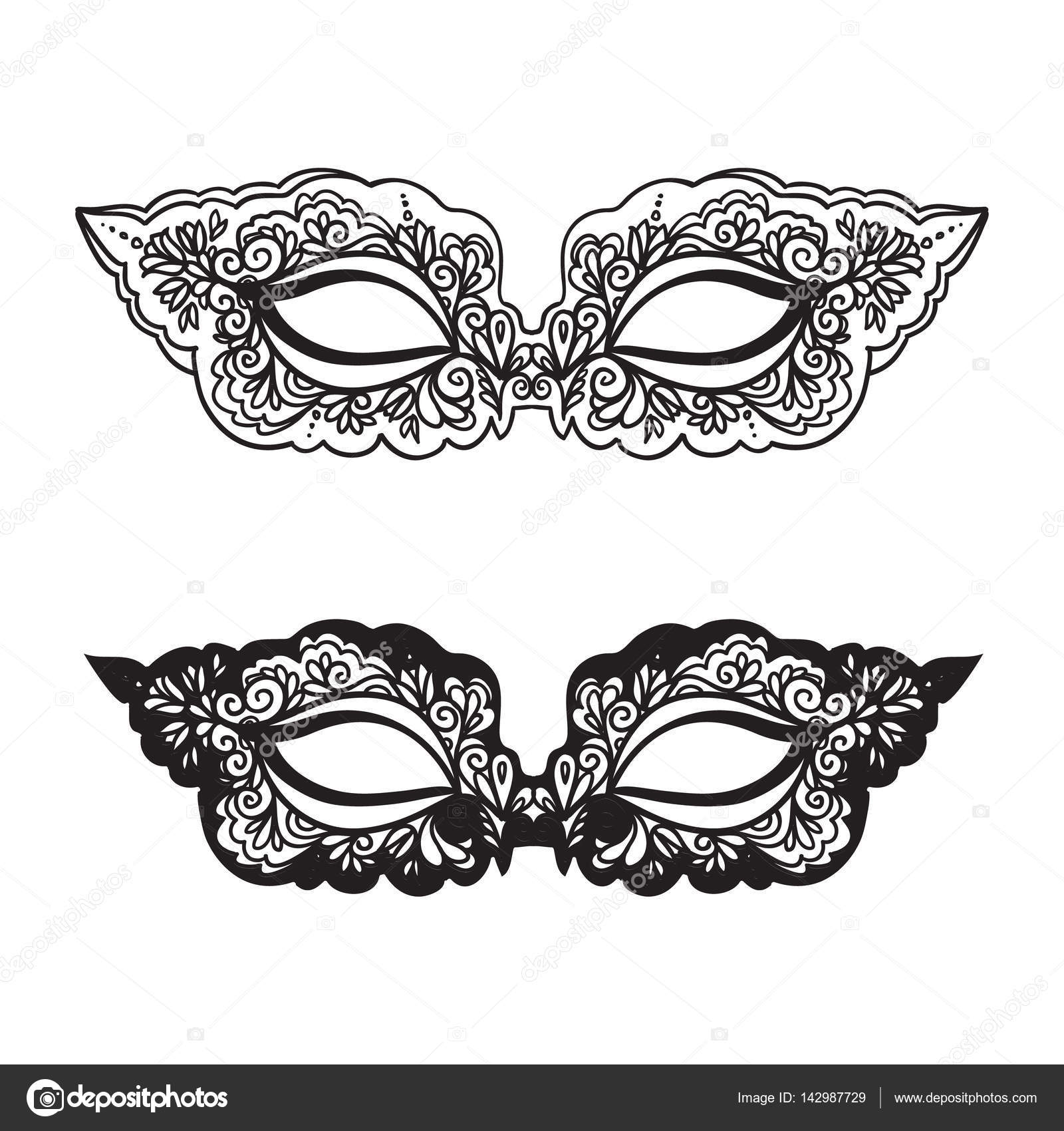 2 871 Lace Mask Vector Images Lace Mask Illustrations Depositphotos