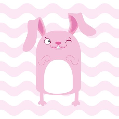 Bebek duş illüstrasyon ile sevimli pembe, pembe arka plan banny