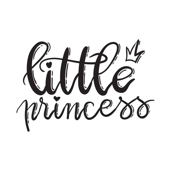 Princesita. Letras tipografía cuento de hadas niña superposición se — Vector de stock