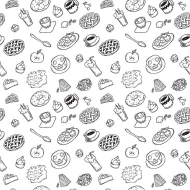 çizilmiş doodle tatlı