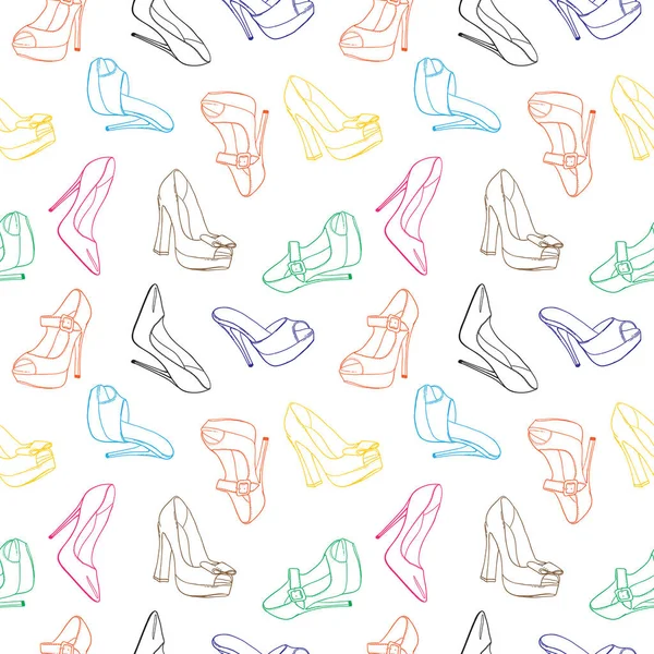 Жінки туфлі візерунком — стоковий вектор