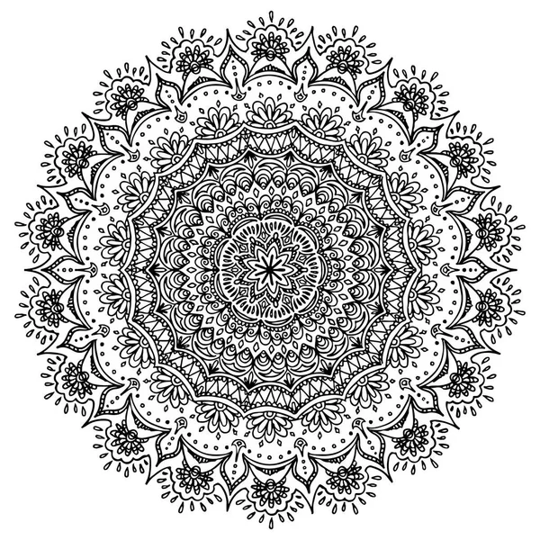 Mandala ornamento isolado. Motivos florais vetoriais rendas . — Vetor de Stock