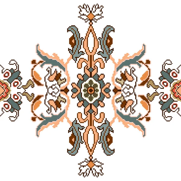 Patrón de alfombra tribal aislado. Tejido de alfombra vectorial — Vector de stock