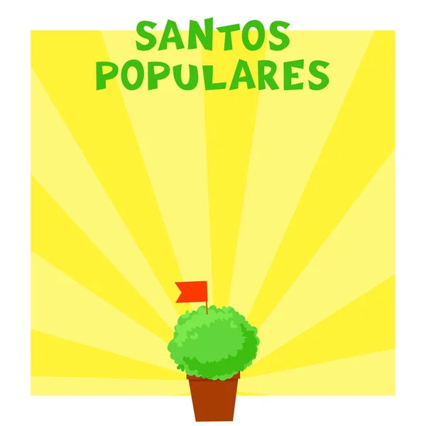 Banderazo de Santos Populares — Vector de stock