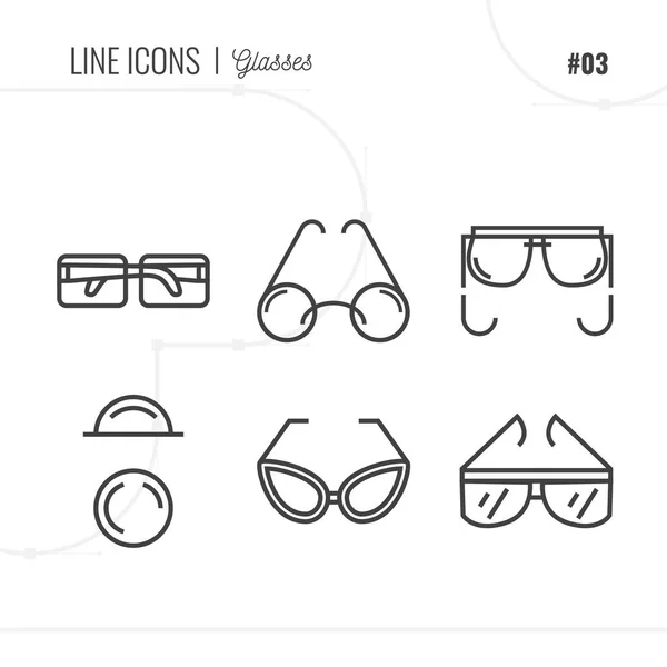 Vektor-Icon-Stil Illustration von Brillen, Gläsern, Sonnenbrillen. l — Stockvektor