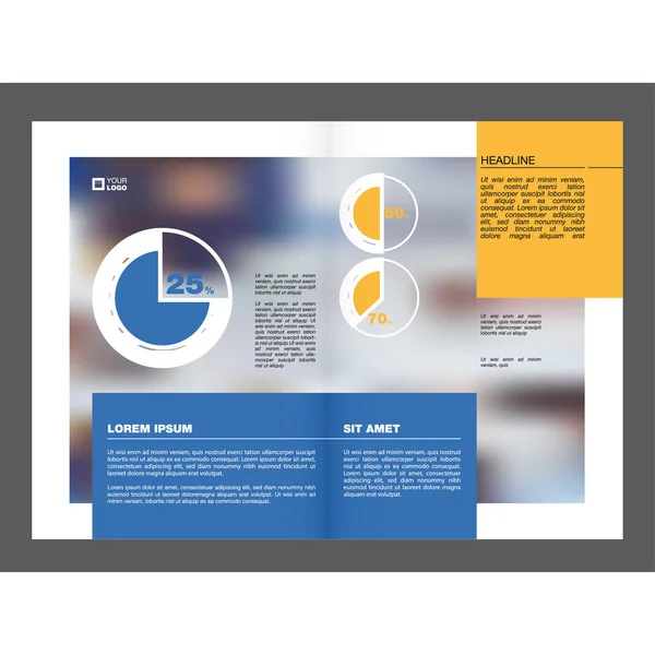 Brochure lay-outs sjablonen. Brochure cover presentatie abstract — Stockvector