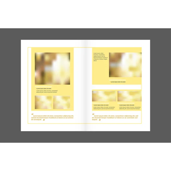 Plantilla de diseños de concepto de libro de fotos. Presentación de portada de folleto a — Archivo Imágenes Vectoriales