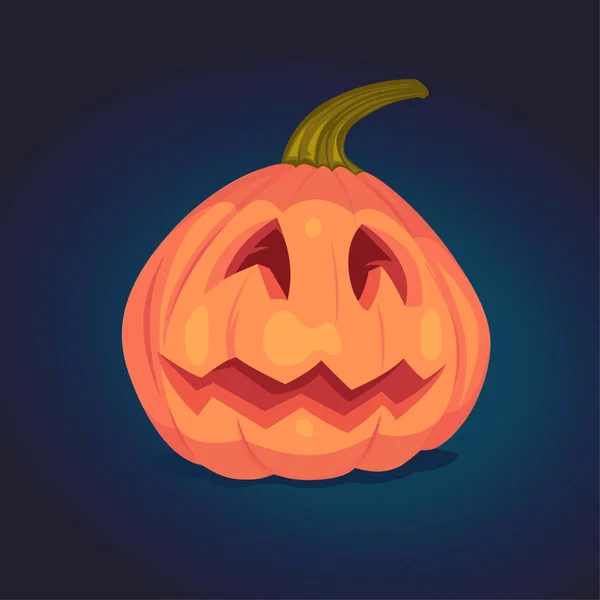 Espeluznante calabaza de Halloween. Ilustración vectorial . — Vector de stock