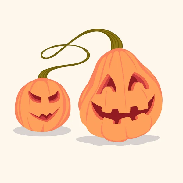 Espeluznante calabaza de Halloween. Ilustración vectorial . — Vector de stock