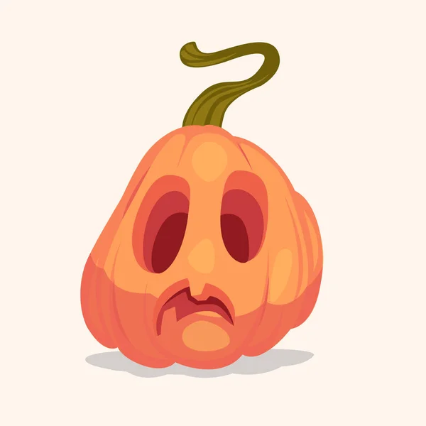 Fantomatique citrouille d'Halloween. Illustration vectorielle . — Image vectorielle