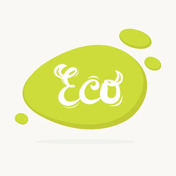 Eco icono, etiqueta. Etiquetas orgánicas. Elemento natural del producto. Piso sta — Vector de stock