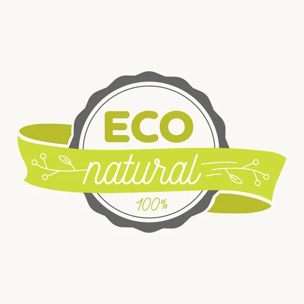 Eco icono, etiqueta. Etiquetas orgánicas. Elemento natural del producto . — Vector de stock